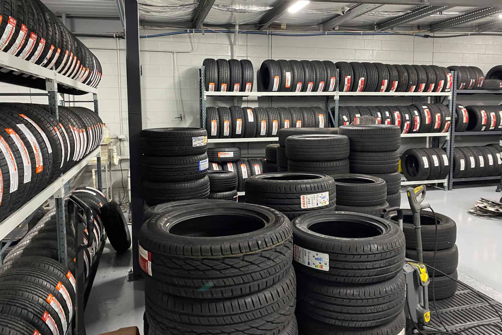 A room full of new tyres read for Tyre Replacement & Fitting in Brisbane