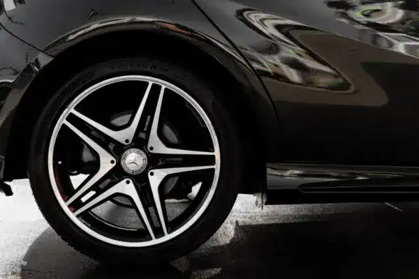 Close up of quality tyres supplied by Brisbane Euro Service for a Mercedes Benz